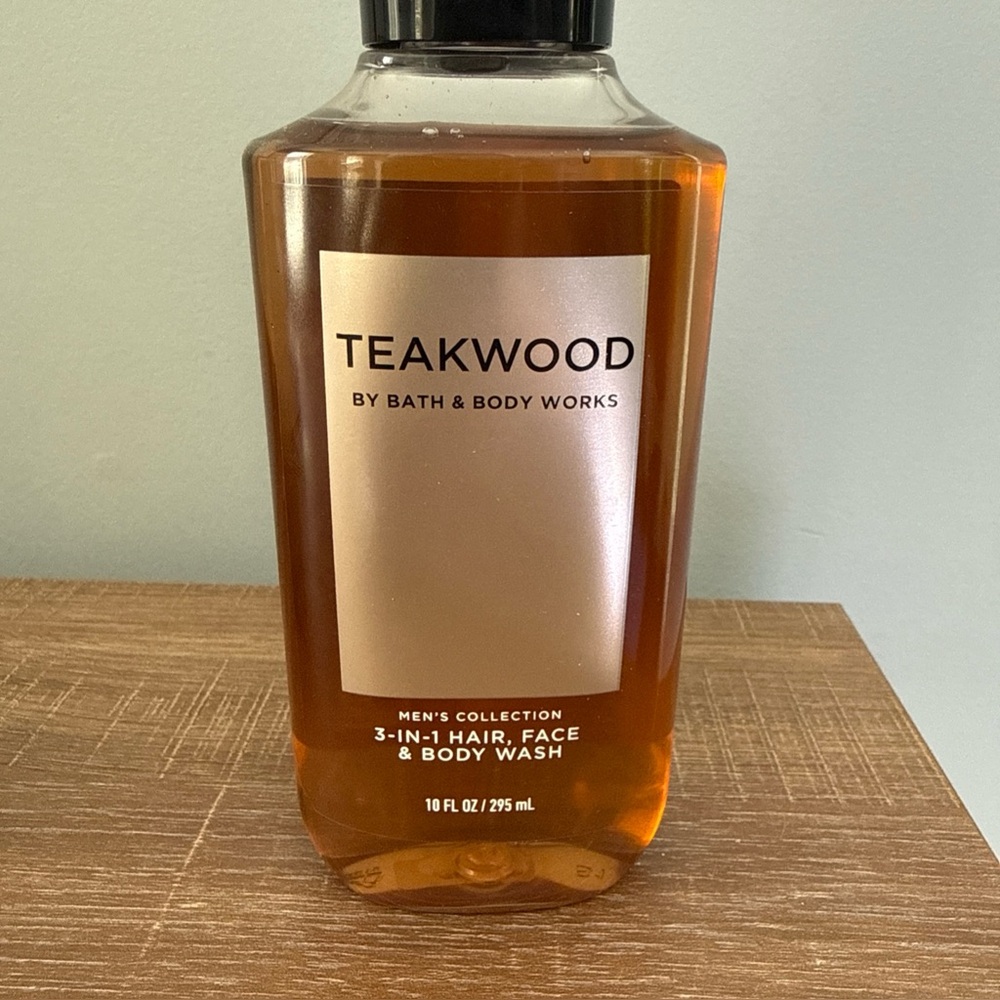 Bath & Bodywork’s Teakwood 3 n 1 Hair Face and Body Wash with Body Spray New - Picture 3 of 7